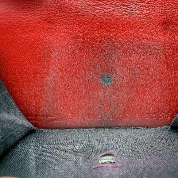 Balenciaga Papier Lambskin Leather Mini Tri-Fold Wallet in Red - Picture 6 of 11